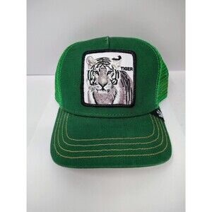 The Farm Goorin Bros “The White Tiger” Trucker Hat Cap Mens Mesh Snapback Green
